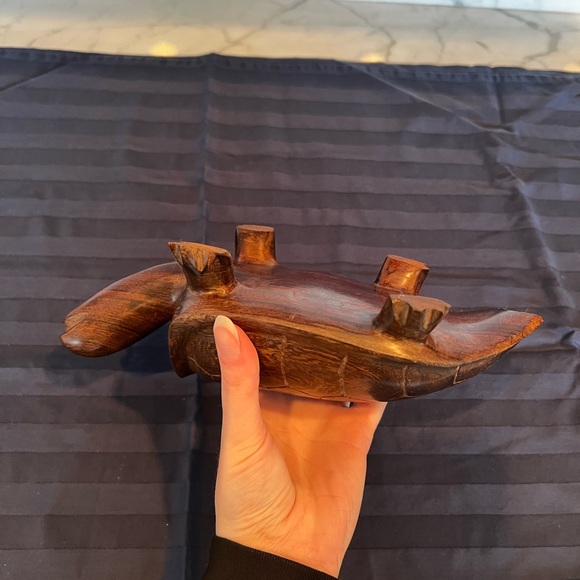 Vintage Carved Wooden Turtle Figurine Decor Piece Hawaiian - Picture 7 of 10